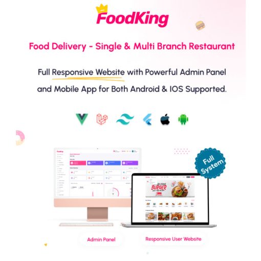 FoodKing – Restaurant Food Delivery System with Admin Panel & Delivery Man App | Restaurant POS - Image 2