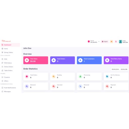 Restaurant Delivery System with Admin Panel & Delivery Man App | RESTORAN POS SISTEM SEPERTI GOJEK