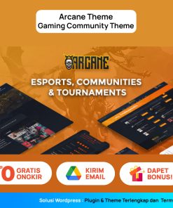 Arcane Wordpress Gaming Community Theme Premium Unlimited Domain
