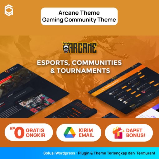 Arcane Wordpress Gaming Community Theme Premium Unlimited Domain