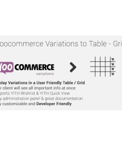 Woocommerce Variations to Table – Grid