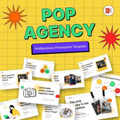 Pop Agency Creative Business PowerPoint Template - Image 2