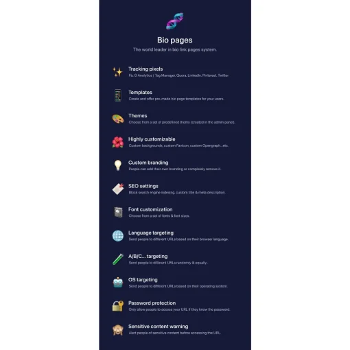 66biolinks - Bio Links, URL Shortener, QR Codes GENERATOR & Web Tools (SAAS) short url - Image 5
