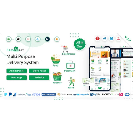 6amMart – Multivendor Food, Grocery, eCommerce, Parcel, Pharmacy delivery app with Admin & Website (Bundle Addon) PANDUSOLUSI