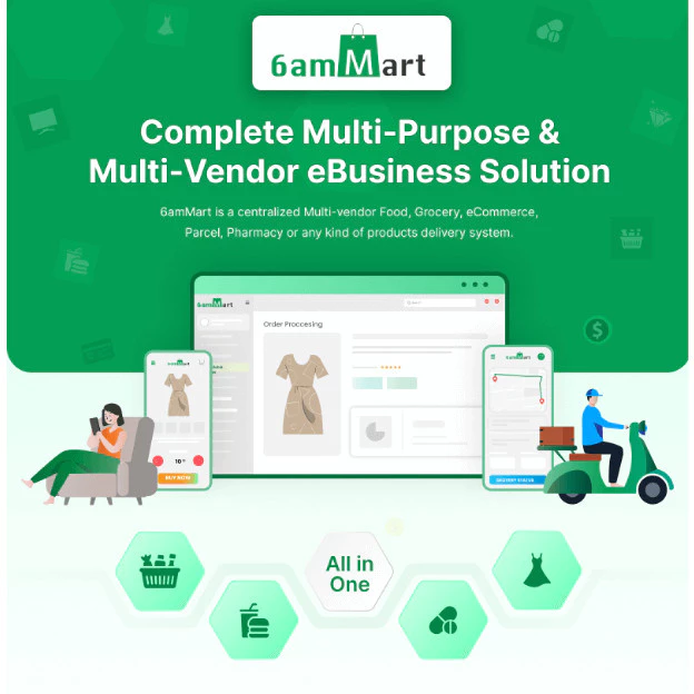 6amMart – Multivendor Food, Grocery, eCommerce, Parcel, Pharmacy delivery app with Admin & Website (Bundle Addon) PANDUSOLUSI - Image 2