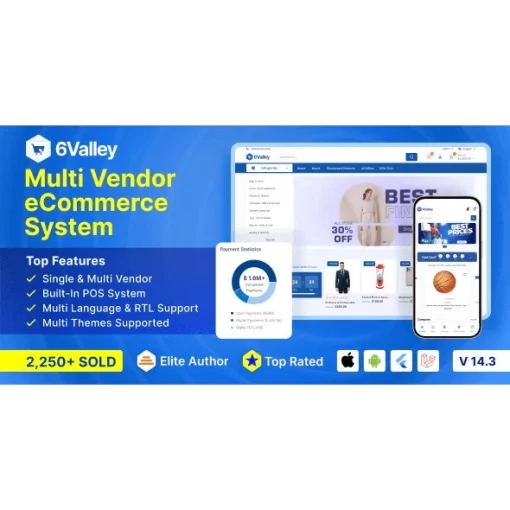 6valley Multi-Vendor E-commerce – Complete eCommerce Mobile App, Web, Seller and Admin Panel (Bundle Addon) TERLARIS PANDUSOLUSI