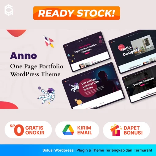 Anno Theme Wordpress One Page Portfolio Responsive Premium Lifetime