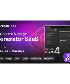 Artifism – AI Content & Image Generator SaaS PANDUSOLUSI