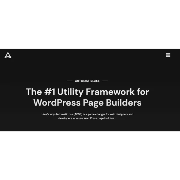 Automatic.css The #1 Utility Framework for WordPress Page Builders