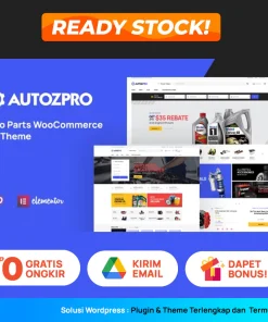 Autozpro Theme Wordpress Premium Otomotif Bengkel Auto Parts Lifetime