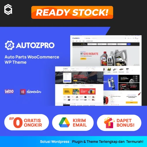 Autozpro Theme Wordpress Premium Otomotif Bengkel Auto Parts Lifetime