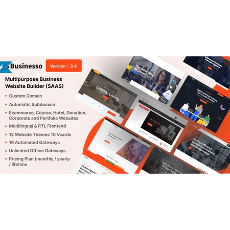 Businesso – Business Website SAAS (Multitenancy) WIX ALTERNATIVES