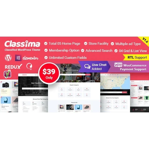 Classima – Classified Ads WordPress Theme