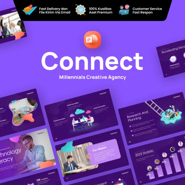 Connect Creative Agency Powerpoint Presentation Template Full Animasi