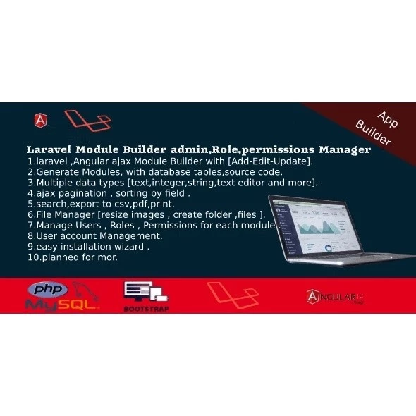 Dashboard Builder – CRUD,Users,Roles,Permission,Files Manager,Invoices PANDUSOLUSI