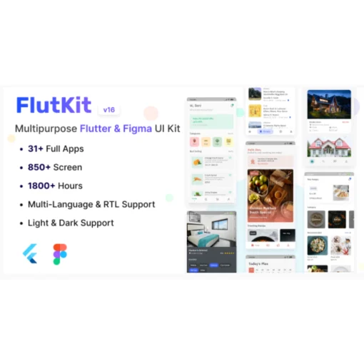 FlutKit - Flutter & Figma UI Kit - FLUTTER TEMPLATE