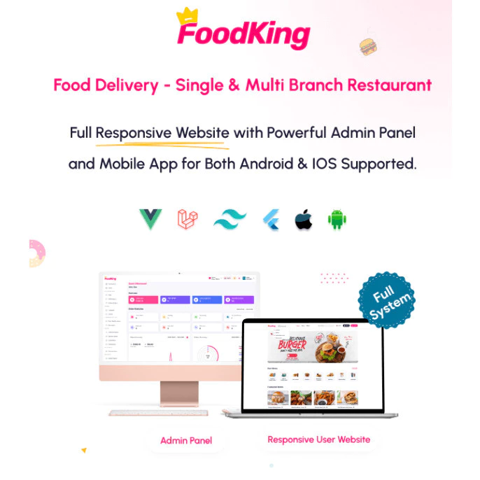 FoodKing – Restaurant Food Delivery System with Admin Panel & Delivery Man App | Restaurant POS PANDUSOLUSI - Image 2