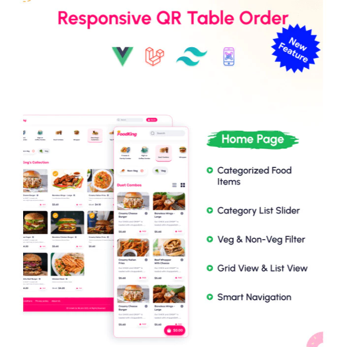 FoodKing – Restaurant Food Delivery System with Admin Panel & Delivery Man App | Restaurant POS PANDUSOLUSI - Image 3