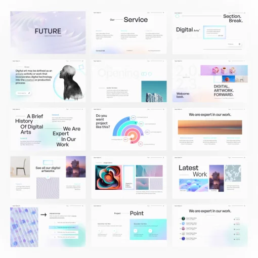 Future Digital Art Powerpoint Presentation Full Animasi - Image 6