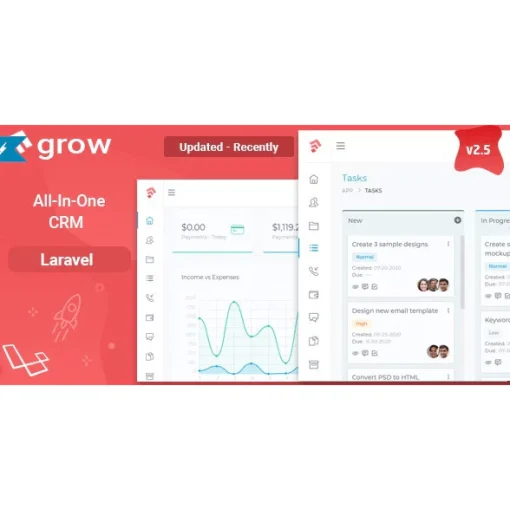 Grow CRM – Laravel Project Management PANDUSOLUSI