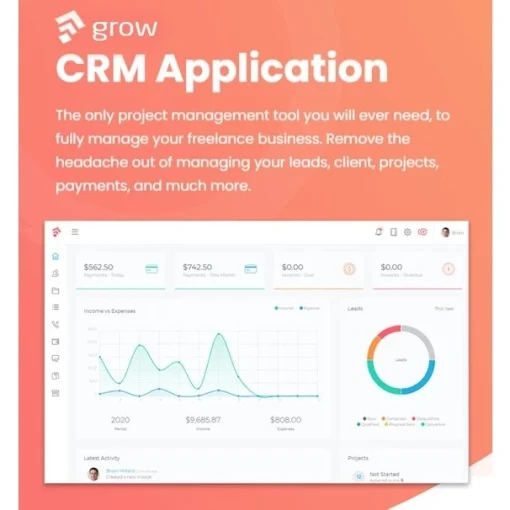 Grow CRM – Laravel Project Management PANDUSOLUSI - Image 2