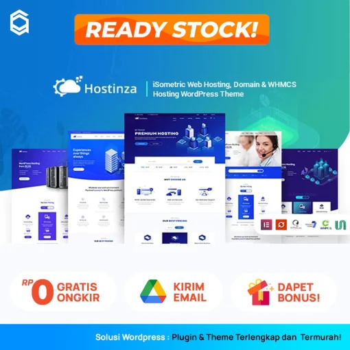 Hostinza Premium WordPress Theme WHMCS Web Hosting
