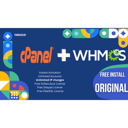 LICENSE CPANEL UNLIMITED ACCOUNT & BILLING WHMCS TERMURAH 1 TAHUN FREE INSTALASI ,cPanel VPS License (Unlimited Account)