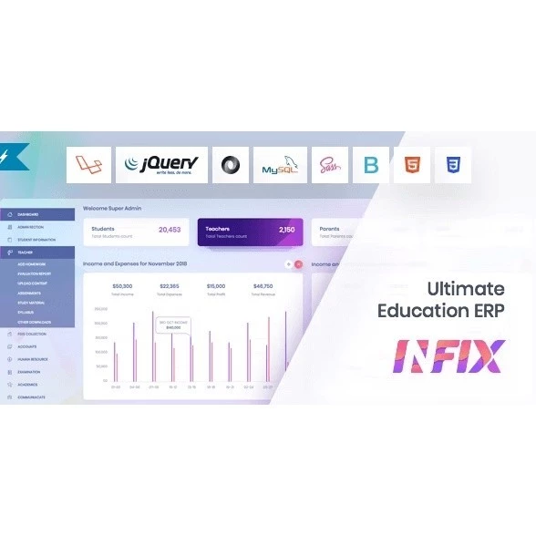 InfixEdu School – School Management System Software