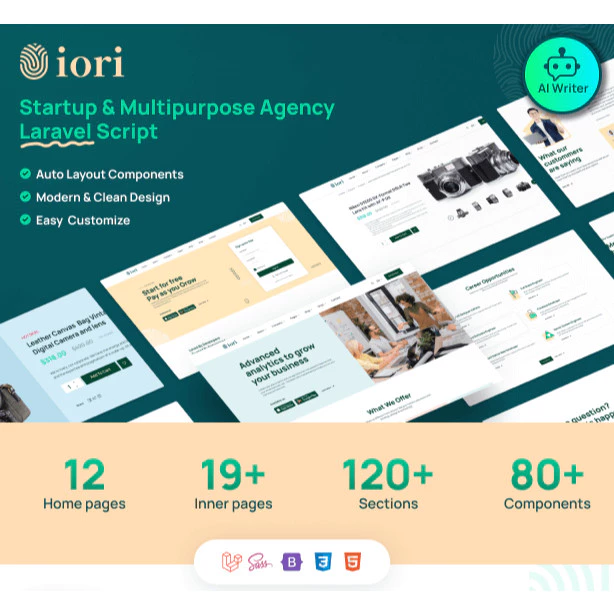 Iori – Business Website for Company, Agency, Startup with AI writer tool & shopping cart - Image 2