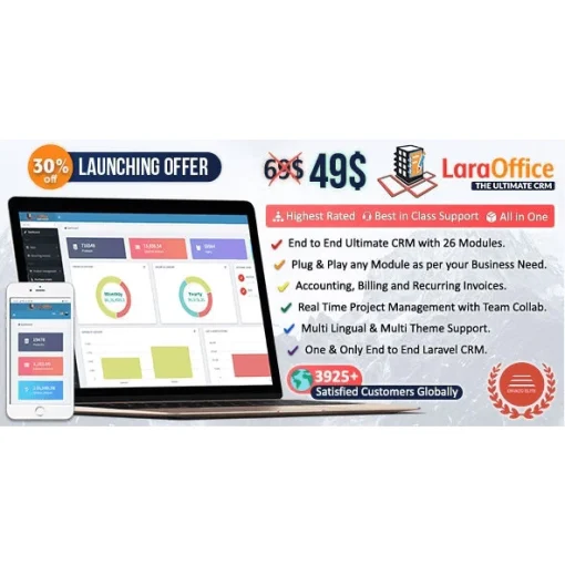 LaraOffice Ultimate CRM and Project Management System PANDUSOLUSI