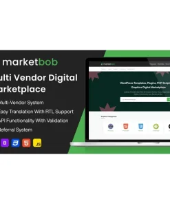 Marketbob – Multi-Vendor Digital Marketplace . Jualan DIGITAL PRODUK, SEPERTI ENVATO, THEMEFOREST
