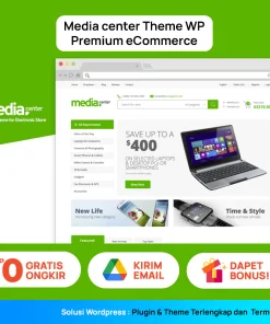 Media Center Tema Wordpress Premium eCommerce - Responsif & Mobile Friedly - Theme WordPress eCommerce + BONUS