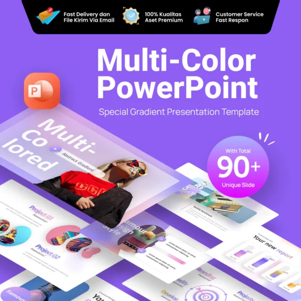 Multicolor Creative Gradient PowerPoint Presentation Template