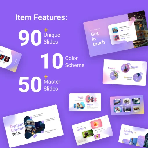 Multicolor Creative Gradient PowerPoint Presentation Template - Image 2