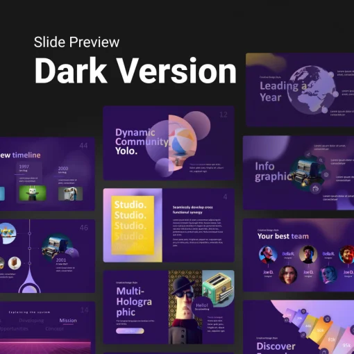 Multicolor Creative Gradient PowerPoint Presentation Template - Image 3