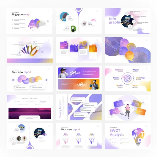 Multicolor Creative Gradient PowerPoint Presentation Template - Image 4