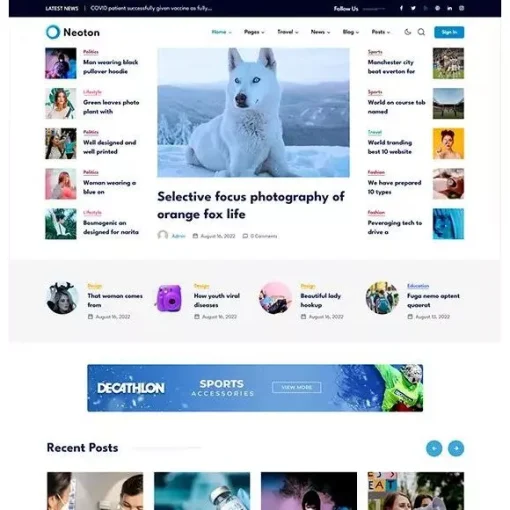 Neoton - News Magazine WordPress Theme - Image 3