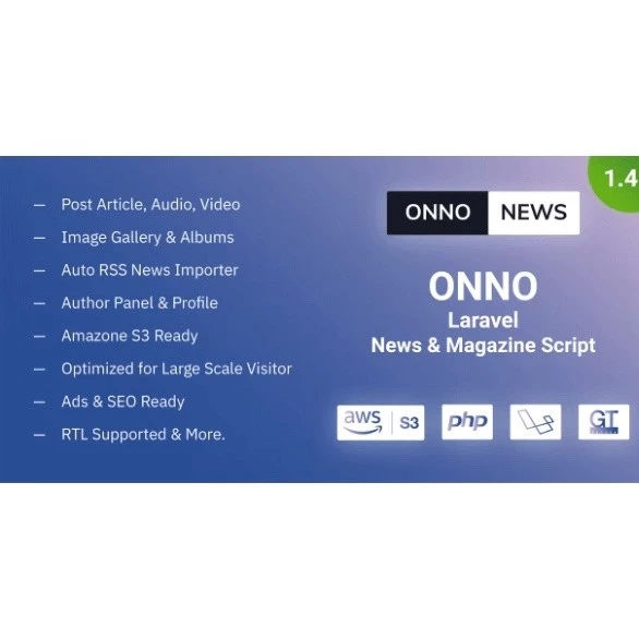 ONNO – Laravel News & Magazine Script