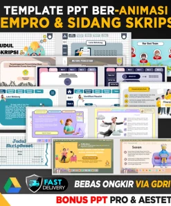 Template Presentasi PPT Sidang Skripsi Sempro Animasi Aesthetic PowerPoint