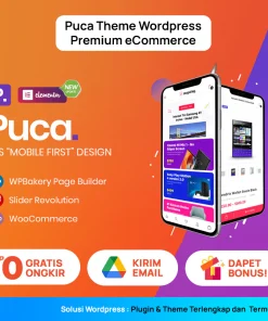 Puca Tema Wordpress Premium eCommerce - Responsif & Mobile Friedly - Theme WordPress Termurah + BONUS