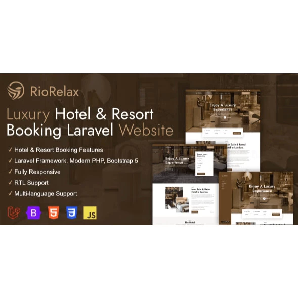 RioRelax – Laravel Luxury Hotel & Resort Booking