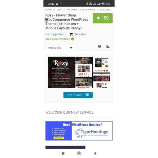 Rozy - Flower Shop WooCommerce WordPress Theme (4+ Indexes + Mobile Layouts Ready)