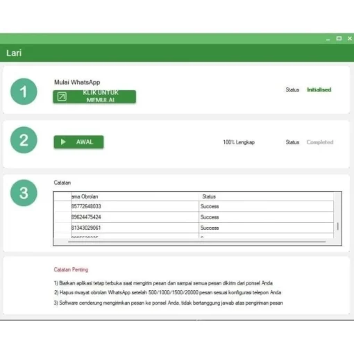 SOFTWARE BROADCAST PESAN WA SENDER PRO VERSI TERBARU WA BULK SENDER WA BLASTER 2024 BOTMASTER - Image 2