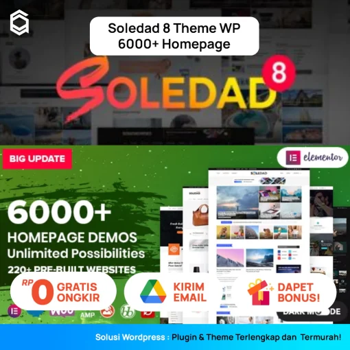 Soledad Wordpress Theme Premium 6000+ Homepage Unlimited Domain