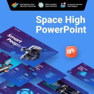 Space High Creative Technology Powerpoint Presentation Template Full Animasi