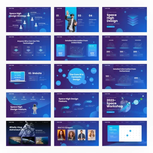 Space High Creative Technology Powerpoint Presentation Template Full Animasi - Image 5