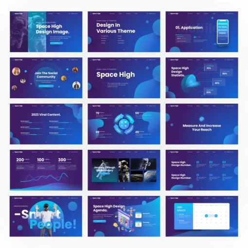 Space High Creative Technology Powerpoint Presentation Template Full Animasi - Image 6