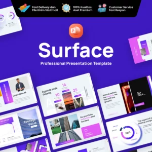 Surface Profesional Powerpoint Presentation Template Full Animasi