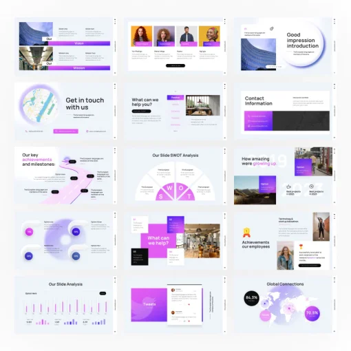 Surface Profesional Powerpoint Presentation Template Full Animasi - Image 5