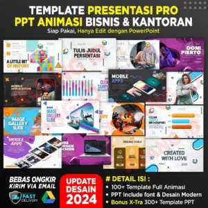 Template Presentasi PPT Animasi Bisnis Profesional Meeting Kantoran Tugas Kerjaan